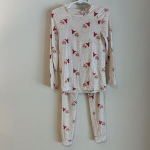 Pink Chicken Christmas Vintage Santa Bamboo Pajamas